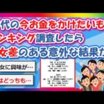 【2chまとめ】10代の”今お金をかけたいものランキング”を調査したら男女差のある意外な結果が…【ゆっくり】